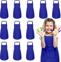 IAGBIBUI 12 pack of black kids aprons with two front pockets - view 7