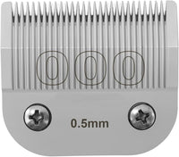 Size 000 detachable ceramic clipper blade set, 1/50 inch cut length