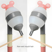 Pet Standing Water Dispenser Cat Dog Standing Bowl with Detachable - Grey-Pink Ear / Dispenser - image 4
