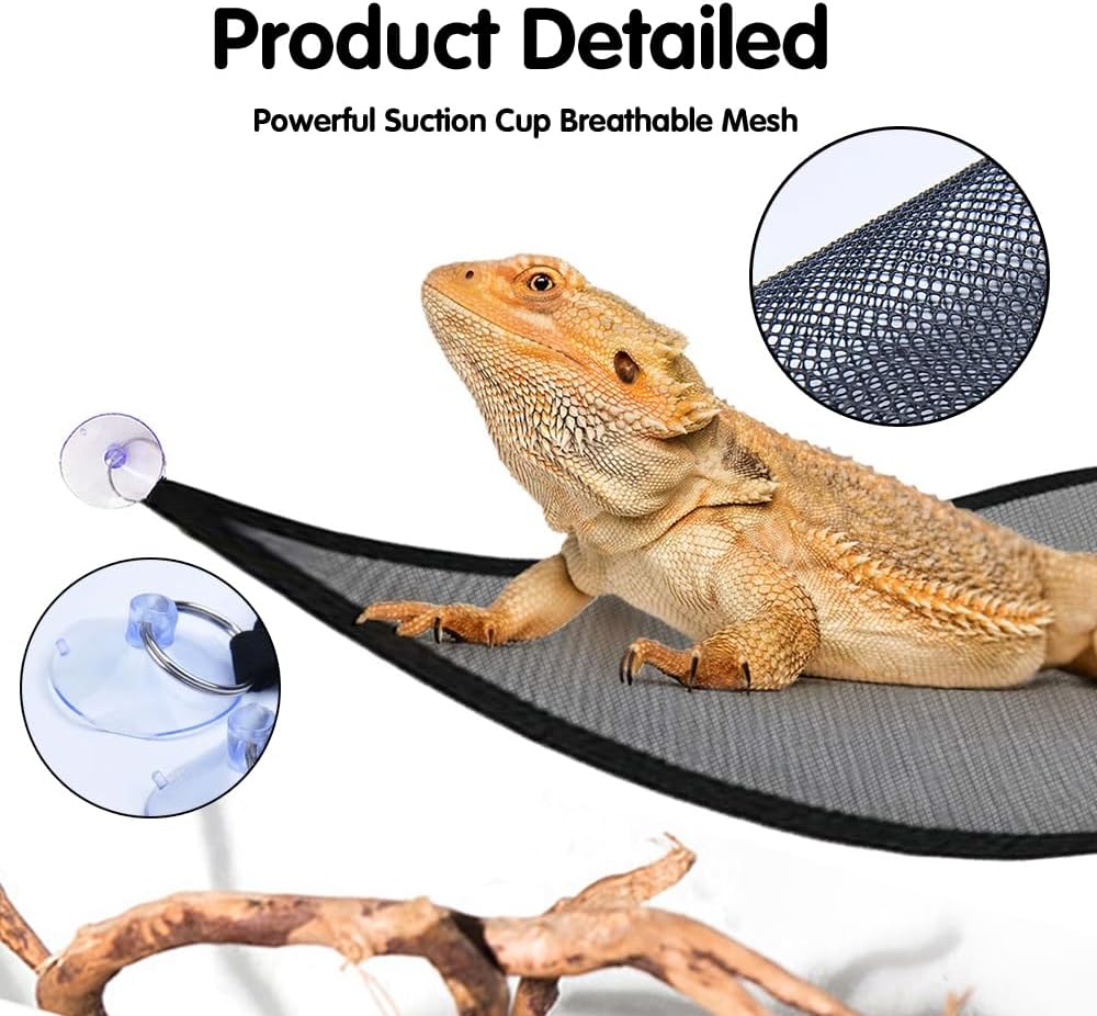 Bearded Dragon Hammock Reptile Hammock for Axolotl, Geckos - 19*13*13inch - image 4