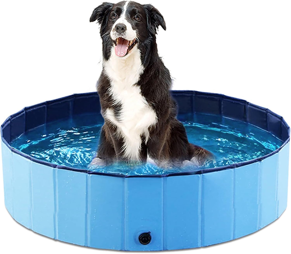 Jasonwell Foldable Dog Pet Bath Pool Collapsible Dog Pet Pool Bathing - S - 32" / Plastic Board Blue