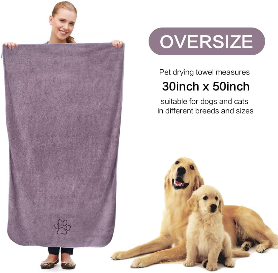 KinHwa Dog Towels for Drying Dogs - 30inchx50inch / Purple - image 2