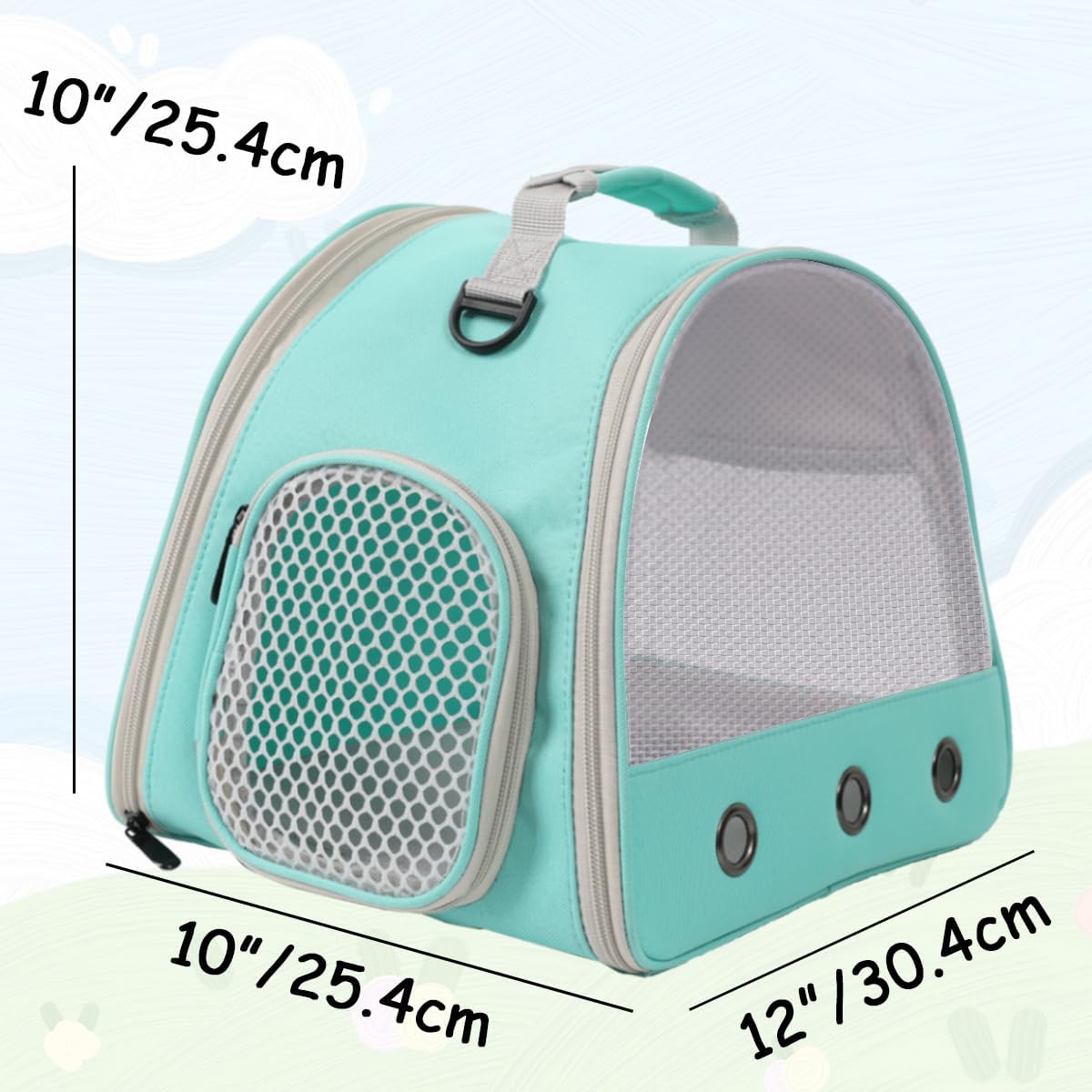 Guinea Pig Carrier Backpack - Green / Upgraded Mesh - image 2