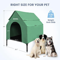 Zooba Large Dog House Outdoor - Green / Large: 36 inch - image 4