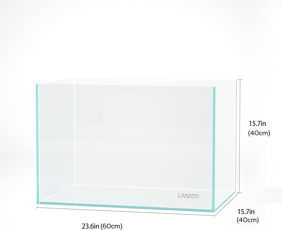 Aquarium 75H 37 Gallon Ultra Clear Glass Rimless Fish Tank – Essentials for Fish - Standard / 23Gal W23.6×D15.7×H15.7 in(60x40x40cm) - image 3