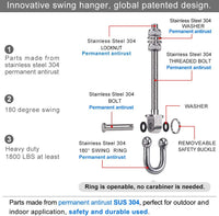 SELEWARE Heavy Duty Swing Hanger - D (9 Inch, 6 Pack Silver) - image 4