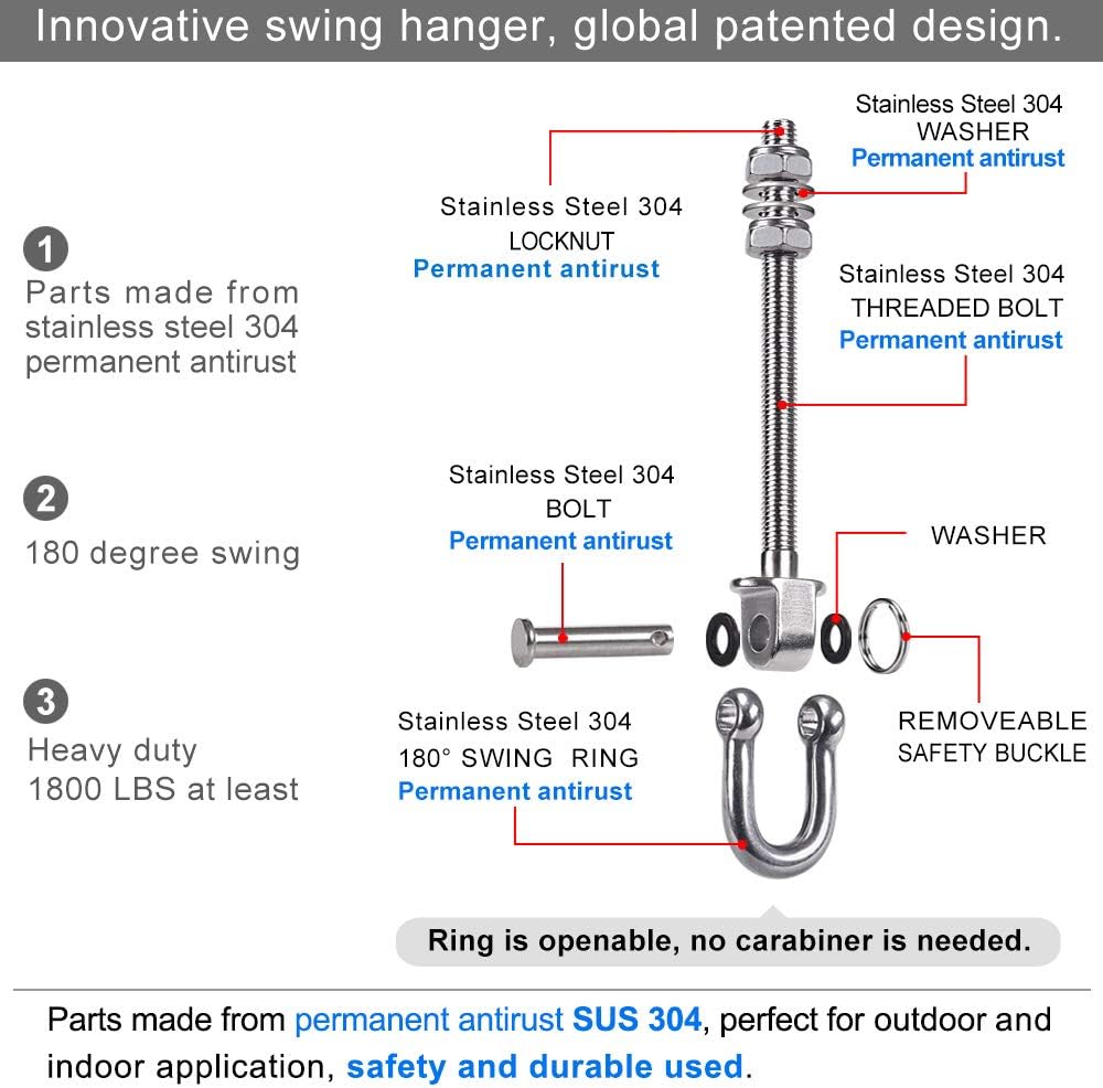 SELEWARE Heavy Duty Swing Hanger - D (9 Inch, 6 Pack Silver) - image 4