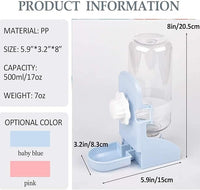 kathson Rabbit Water Bottle, 17oz Hanging Water Fountain Automatic Dispenser No Leak WaterFeeder for Bunny Chinchilla Guinea Pig Hedgehog Ferret