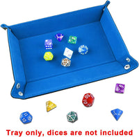 SIQUK Double Sided Dice Tray Folding Rectangle Dice Holder – Fun for Kids & Family - Sky Blue - image 4