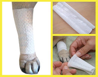 Protective Sleeve Tubular Cover - Bandages - for Dogs Cats and Other Pets First Aid Wound Care Comfortable Non-Adhesive Breathable & Water Resistant 18 Strips (yields 36-54 Covers)-(Large)