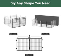 Gardner Pet Dog Playpens, 24" H 16 Panels Dog Pen Outdoor/Indoor Dog Fence Exercise Pen for Small - Black / 2 / 24"H - image 3