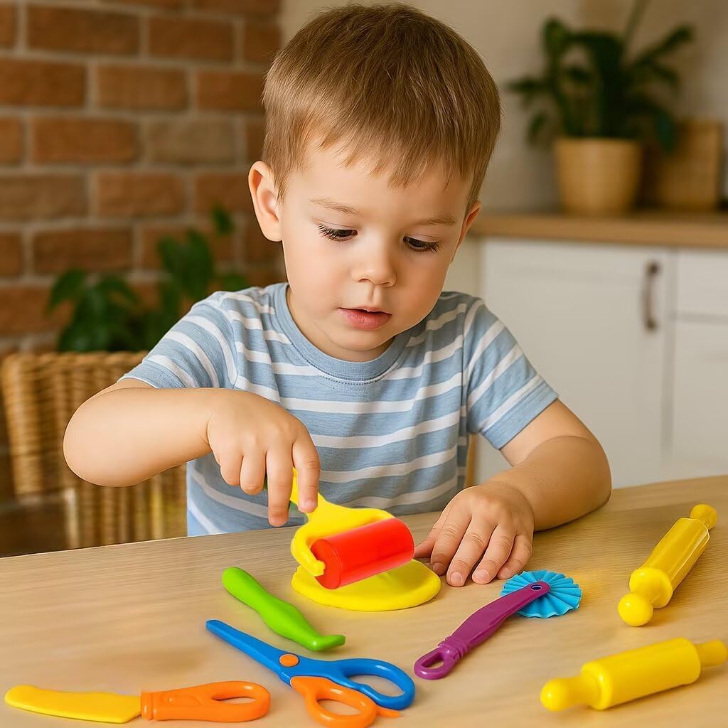 Unleash Creativity with 6 Unique Dino Molds Dough Toys Dough - 9pcs - image 4