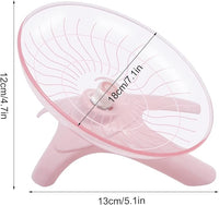 Hamster Wheel Hamster Flying Saucer Silent Exercise Wheel Running Wheel for Dwarf Hamsters Gerbil Mice Small Animals (Pink)