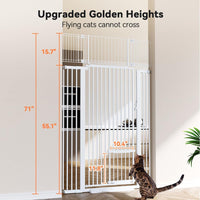 COMOMY 71" Extra Tall Pet Gate - White / 71" Tall x 40.6" Wide - image 2