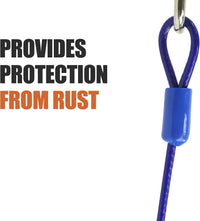 BV Dog Tie Out Cable 30 Feet - 60lbs/ 25ft/ Blue / Pair - image 3