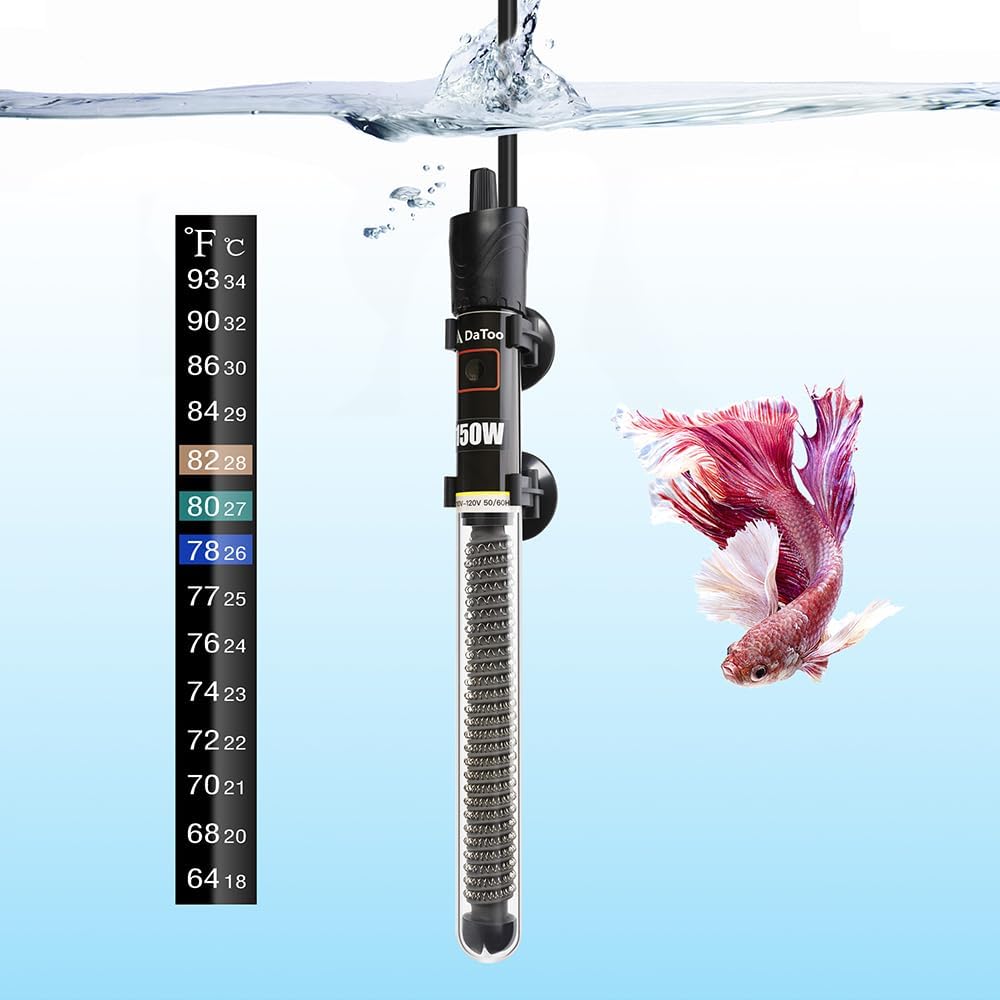 DaToo Mini Aquarium Heater 25W Small Fish Tank Heater 25 Watt - 150W