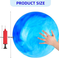 2 Pcs Playground Balls for Kids, Inflatable Bouncy Balls, Red - Red, Blue / 18 inch - image 4