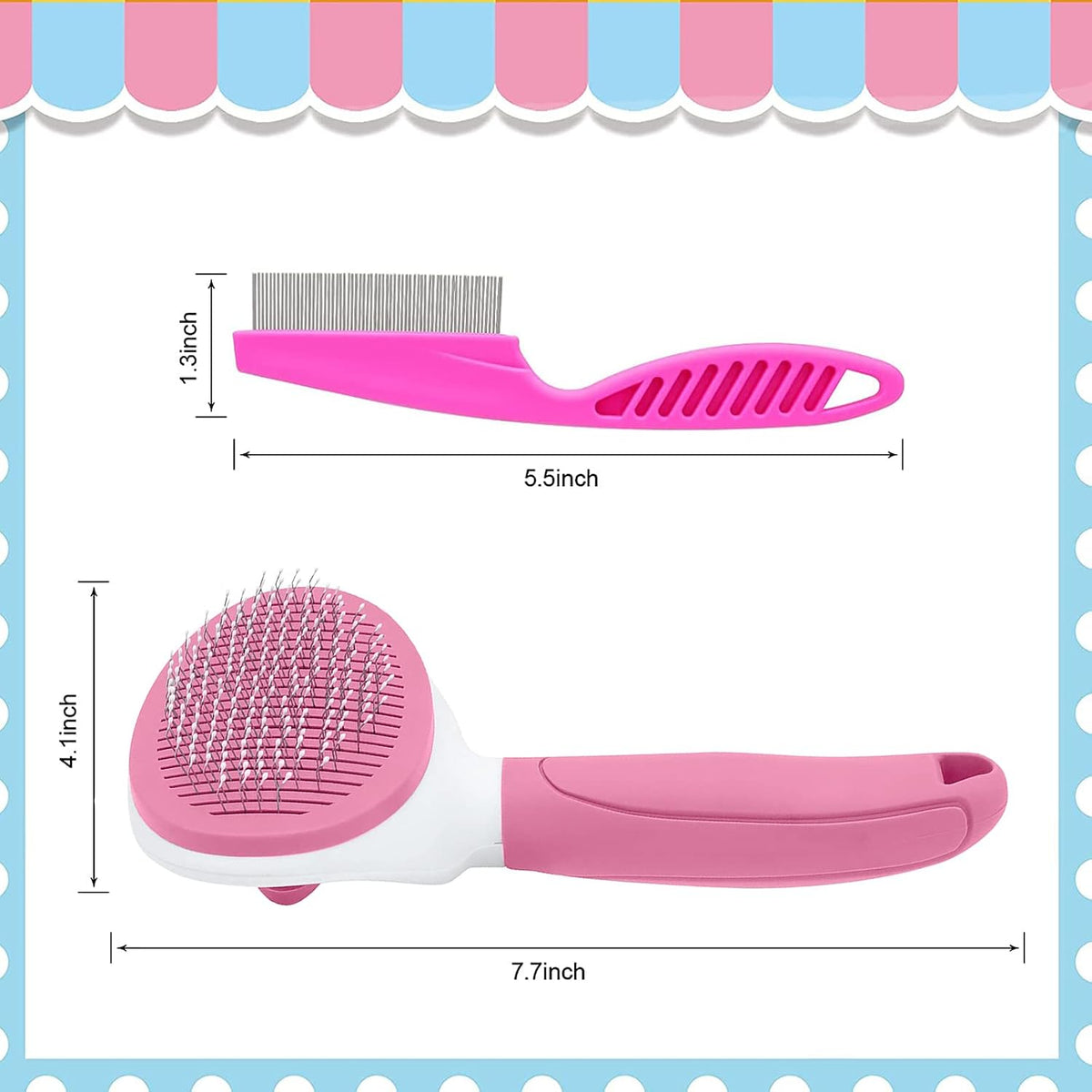 Cat Brushes for Indoor Cats - Pink - image 2