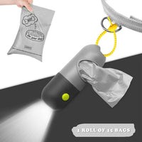 Dog Poop Bag Holder Dispenser with LED Flashlight – Essentials for Dogs - Gray - image 4