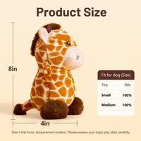 Soft Plush Giraffe Dog Toy for Small & Medium Dogs and Puppies – Essentials for Dogs - Giraffe - image 4