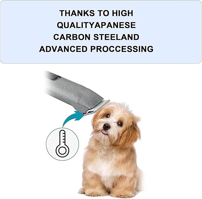 2PCS 5/8" HT Dog Grooming Replacement Blades Compatible with Andis Dog Clippers,Dog Clipper Blades Compatible with Wahl KM-10 Series Clippers, Oster A5,Size-5/8-Inch 16mm Cut Length