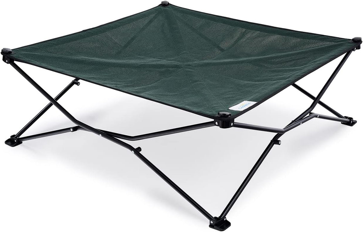 Coolaroo On-The-Go Elevated Dog Bed - King / Brunswick Green