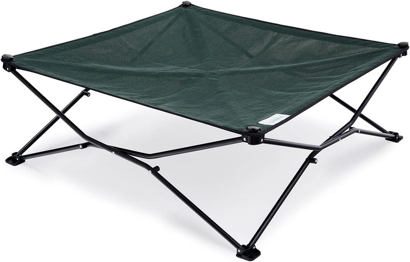 Coolaroo On-The-Go Elevated Dog Bed - King / Brunswick Green