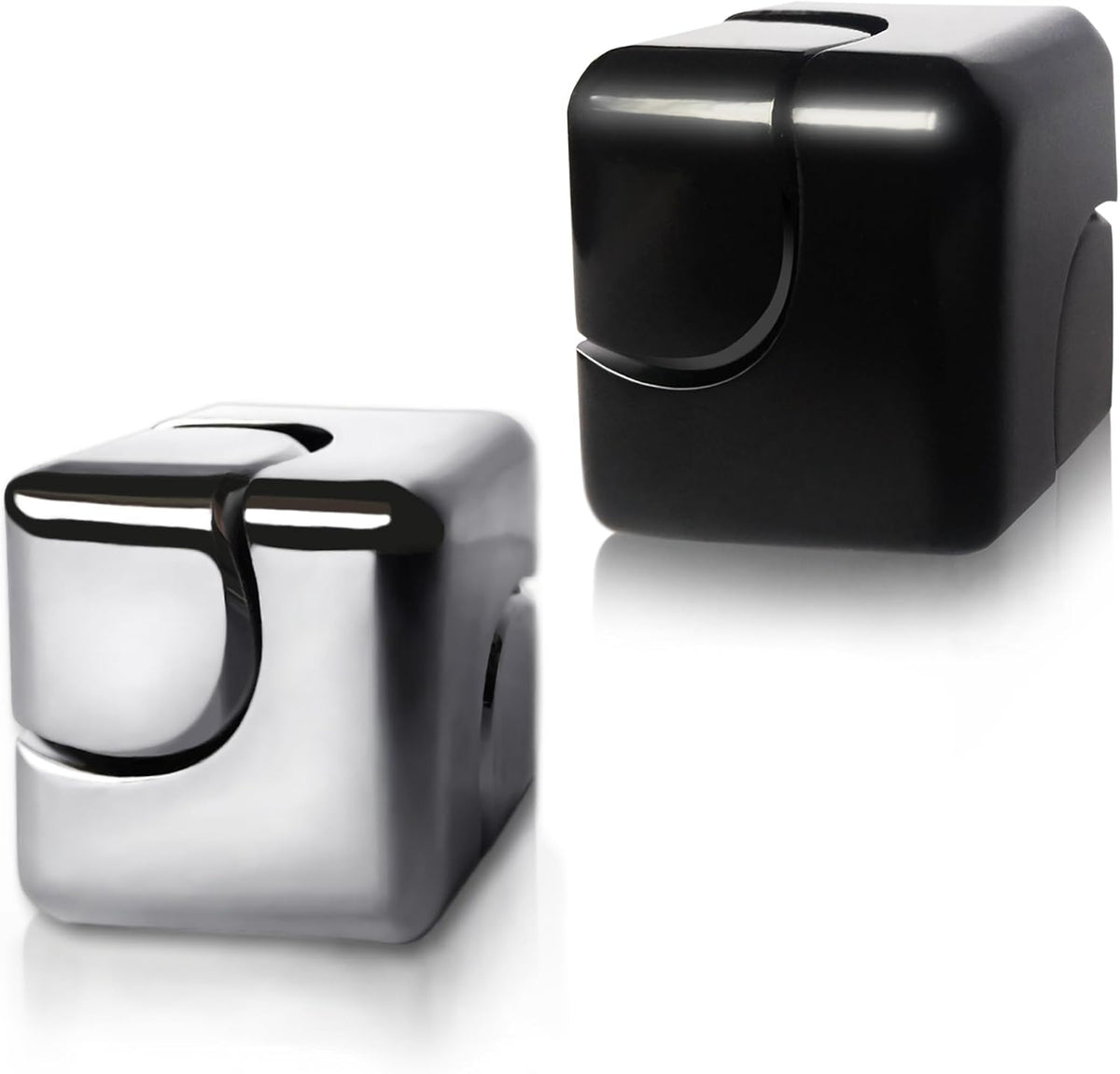 Fidget Spinner Toys Cube Adults - Black+silvery
