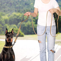 Plutus Pet Double Handle Dog Leash, for Medium Large Dogs - 4 FT / Brown - image 4