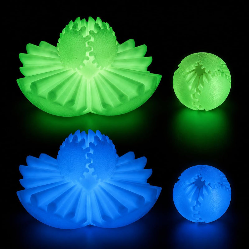 Gear Ball Fidget Toys Steampunk Gear Sphere for Kids - 2pcs-glow Blue+glow Green / 6 cm / 2.5 in