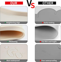 Silicone Pet Placemat for Dogs and Cats - 23.4"L x 15.7"W / Beige - image 4