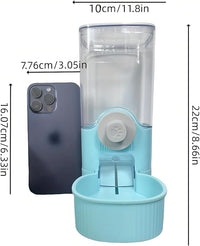 GPY Automatic Hanging Gravity Pet Feeder and Water Dispenser Set ，Automatic Dog Feeder and Dog Water Dispenser for Dogs Cats Pets Animals Large Capacity (Blue Water Feeder&Food Feeder) (Blue)