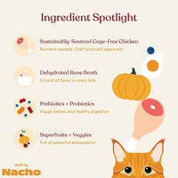 Made by Nacho Dry Cat Kibble 4lb Bag, High Protein and Grain-Friendly Premium Cat Food, Cage-Free Chicken & Pumpkin Recipe, Infused with Bone Broth for Hydration, Limited Ingredients, Single Bag