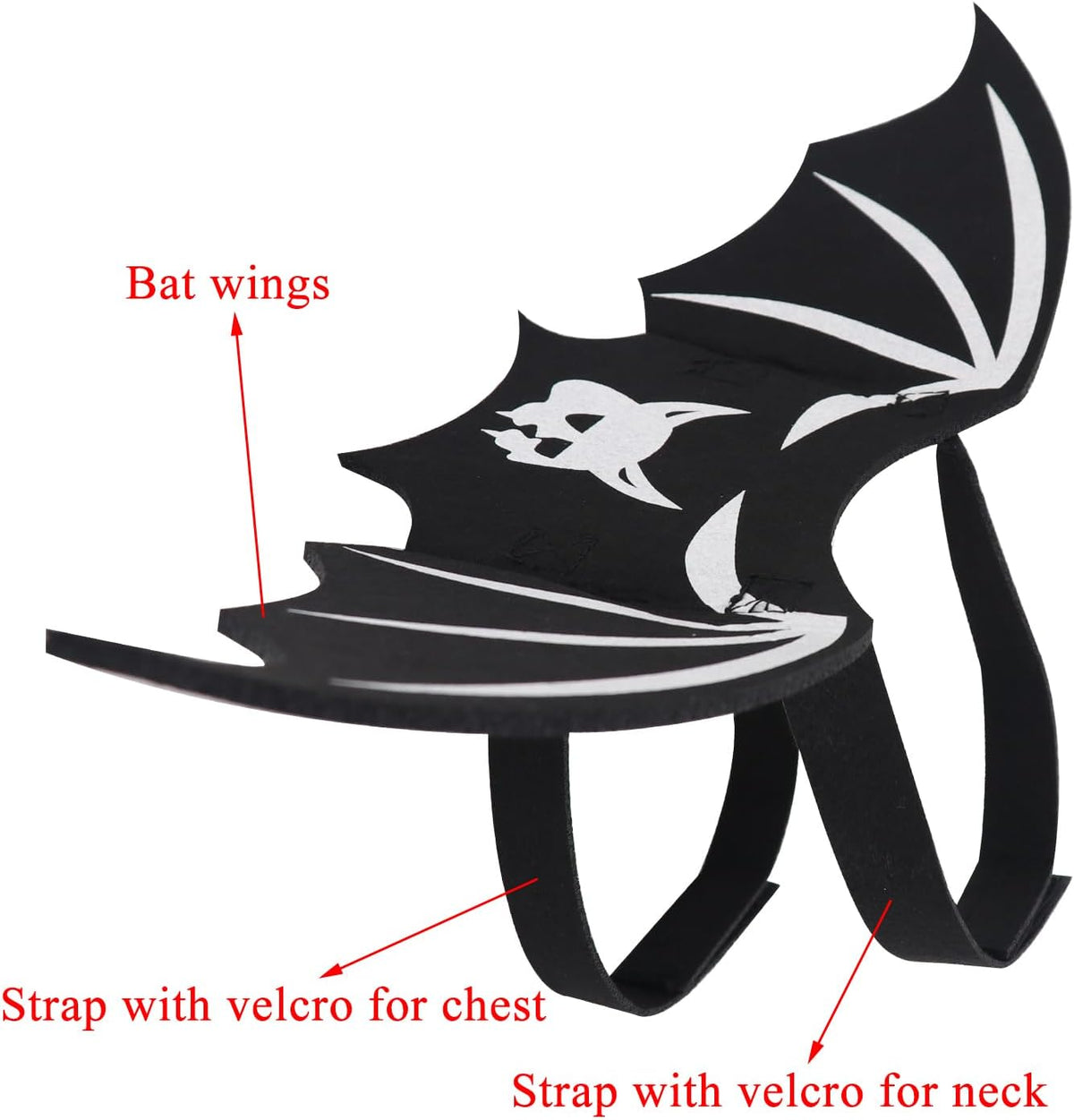 Pet Cat Bat Wings for Halloween Party Decoration - Small / White Ghost - image 2