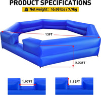 WARSUN 15 ft inflatable gaga ball pit with notched entry and built-in blower - view 31