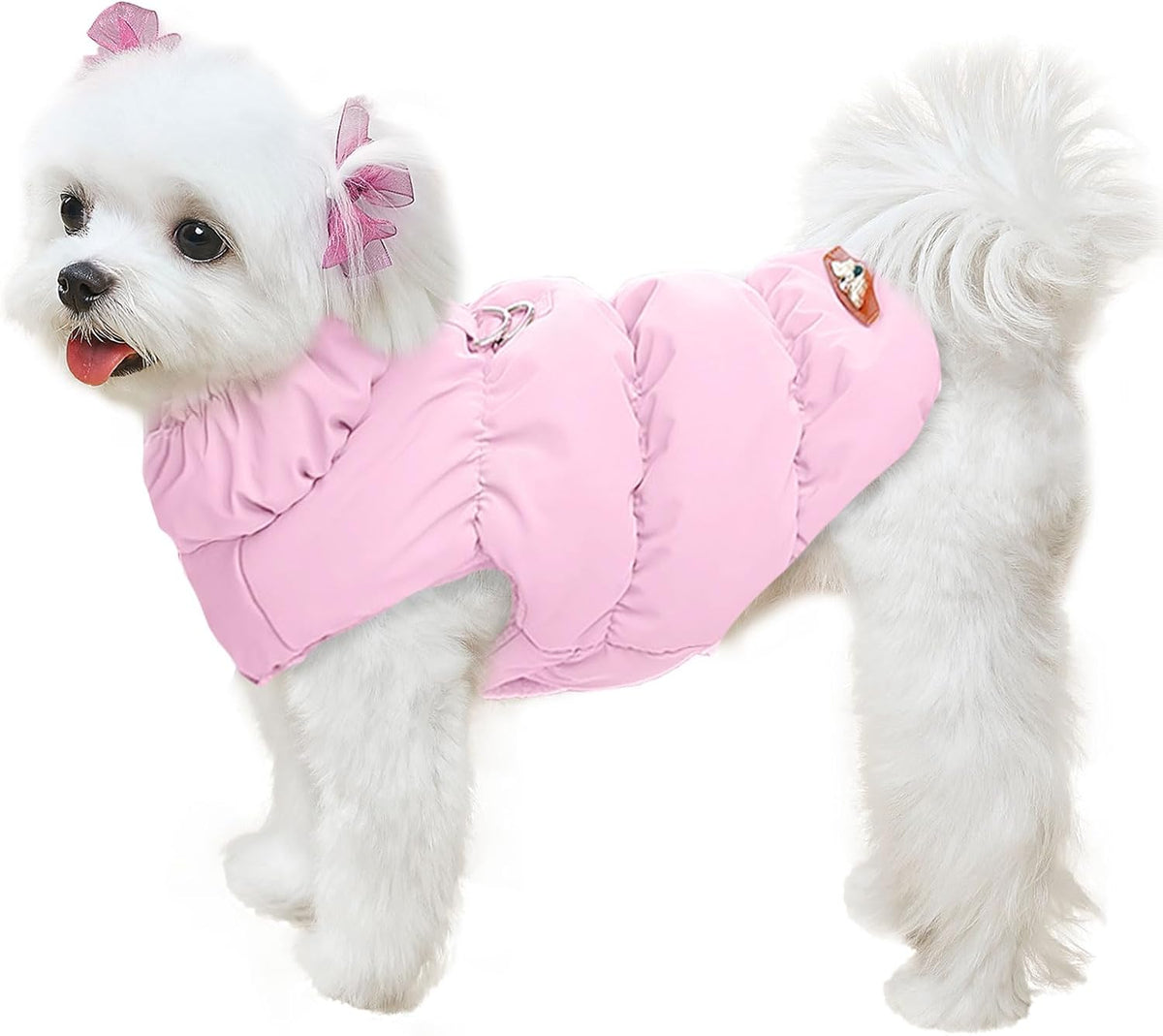 Warm Fleece Dog Jacket Coat for Small Medium Dog Winter Clothes Girl – Essentials for Dogs - Pink / Large