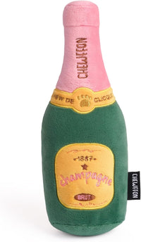 CHEWFFON Dog Toy, Interactive Champagne Shape Squeaky Toy for Boredom – Essentials for Dogs - Small Champagne Bottle