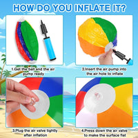 Vellibring 24 Pack 12" Summer Inflatable Beach Balls Bulk for Kids – Fun for Kids & Family - Rainbow - Pack of 12 - image 3