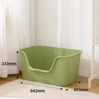 Extra Large Litter Box with High Sides 25.27" Lx17.83 Wx13.11 H - Green - image 4