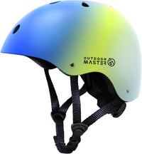 OutdoorMaster Kids Bike Helmet, Adjustable for Cycling & Skating – Fun for Kids & Family - Blue Shades / Small: 46-52cm / 18.1"-20.5"