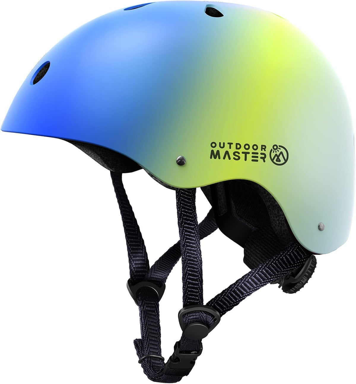 OutdoorMaster Kids Bike Helmet, Adjustable for Cycling & Skating – Fun for Kids & Family - Blue Shades / Small: 46-52cm / 18.1"-20.5"