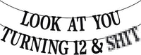 Black Glitter Look at You Turning 25 & Sh*t Banner - 12