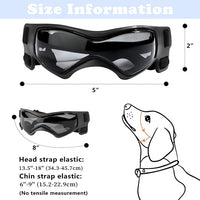 QUMY Dog Goggles UV Protection for Small to Medium Breed, Dog Sunglasses Windproof Anti-Fog Dustproof Snowproof, Puppy Glasses for Outdoor Riding Driving with Comfortable Frame Adjustable Straps