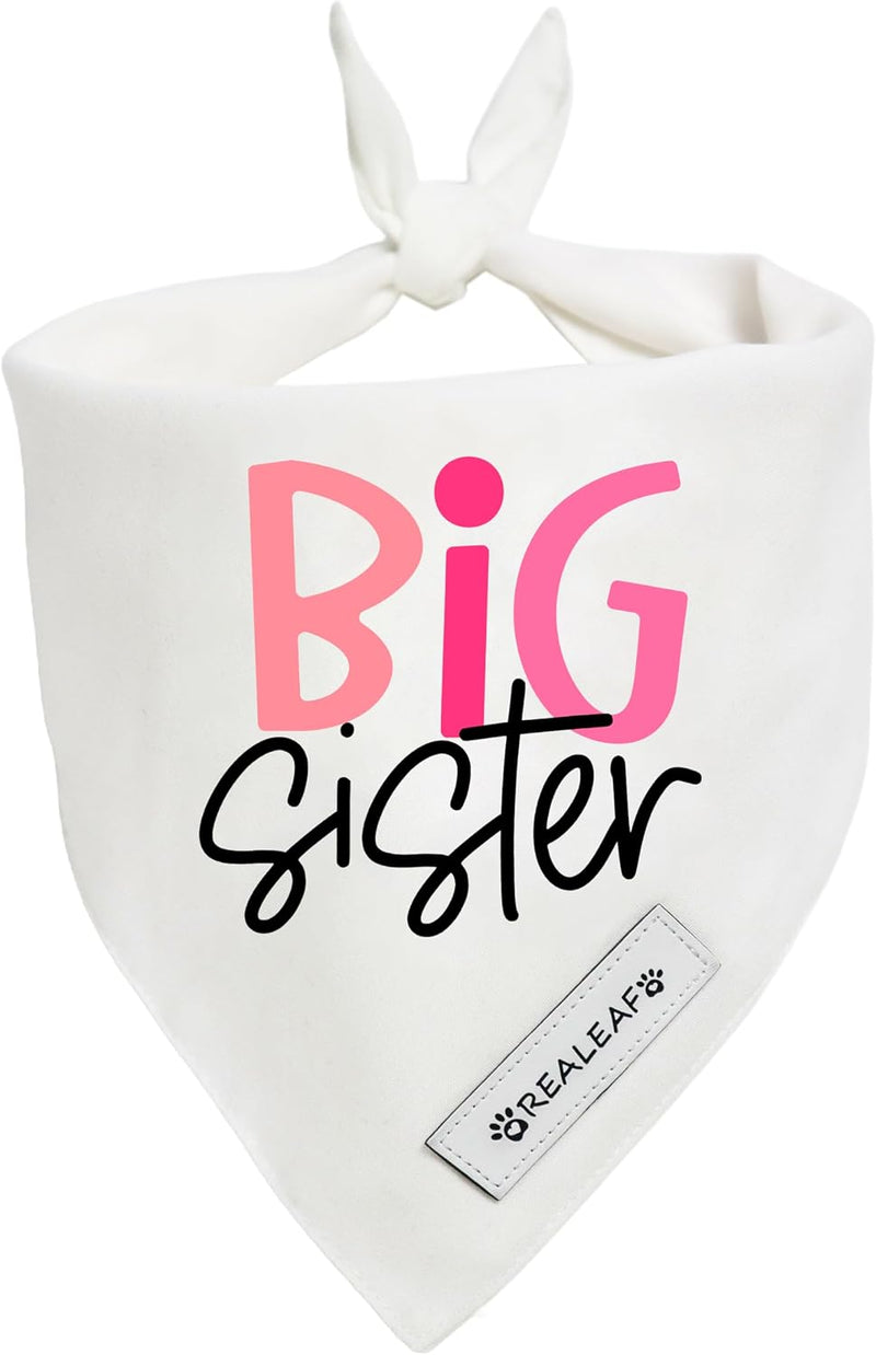 Big Brother Dog Bandanas Pet Scarf for Small and Medium Male Dogs New - Big Sister / X-Large