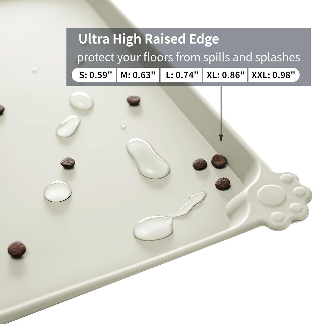 Reopet Silicone Pet Feeding Mat - Beige / 24" x 16" - image 3