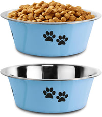 Stainless Steel Dog Bowls - Blue / 3.6 Cups/29 OZ