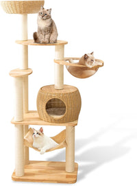 SHODMI 54" Modern Cat Tree Tower for Indoor Cats - DC888 new