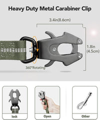 Joytale Tactical Bungee Dog Leash, Shock Absorbing No Pull - Army Green - image 2
