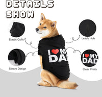 Dog Basic Hoodie Soft Dog Clothes Cold Weather Sweaters for Medium - I Love My MOM / L (Back: 20.47",Chest: 28.35",20-35lbs) - image 4