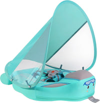 Mambobaby Float with Canopy Size Improved Non Inflatable Infant Baby - GRy